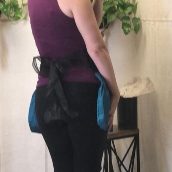 Satin Hostess Cocktail Apron - Picture 2 of 7